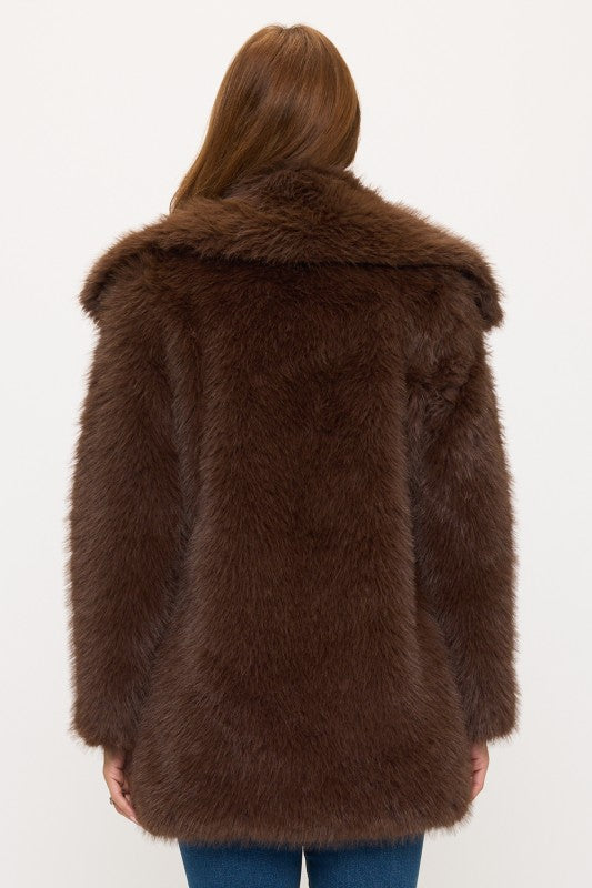 CLAFC0063: Luxe Cloud Oversized Faux Fur Coat