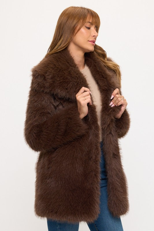 CLAFC0063: Luxe Cloud Oversized Faux Fur Coat