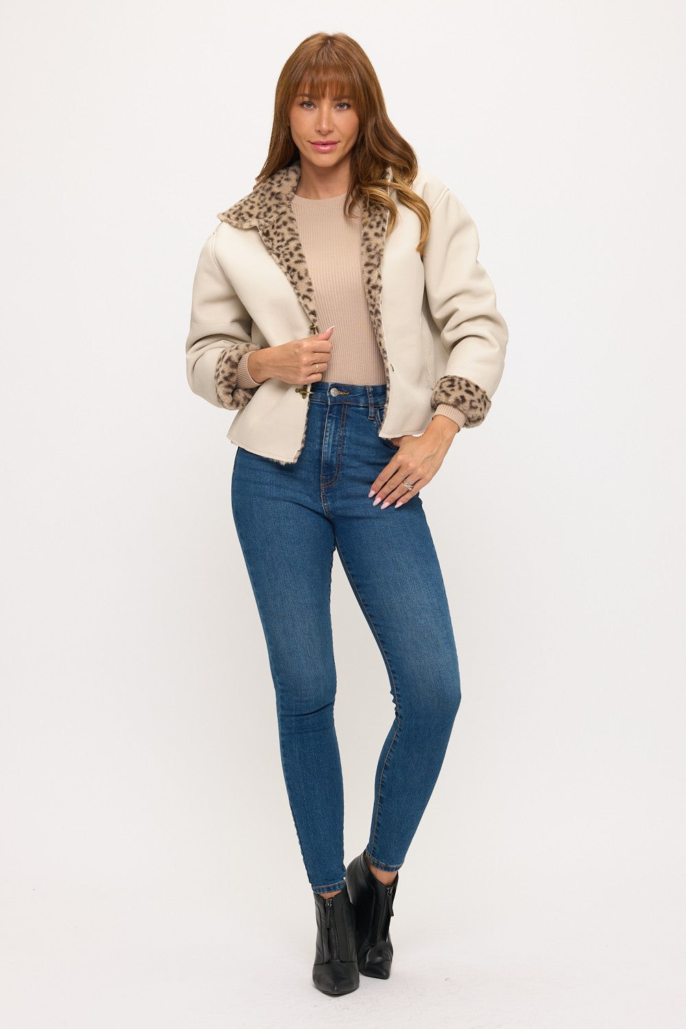 CLALJ0055: Luxe Leopard Toggle Jacket