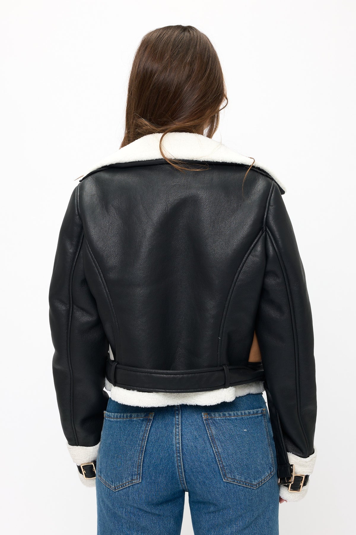 CLALJ0048 - Contrast Edge Fur Bomber