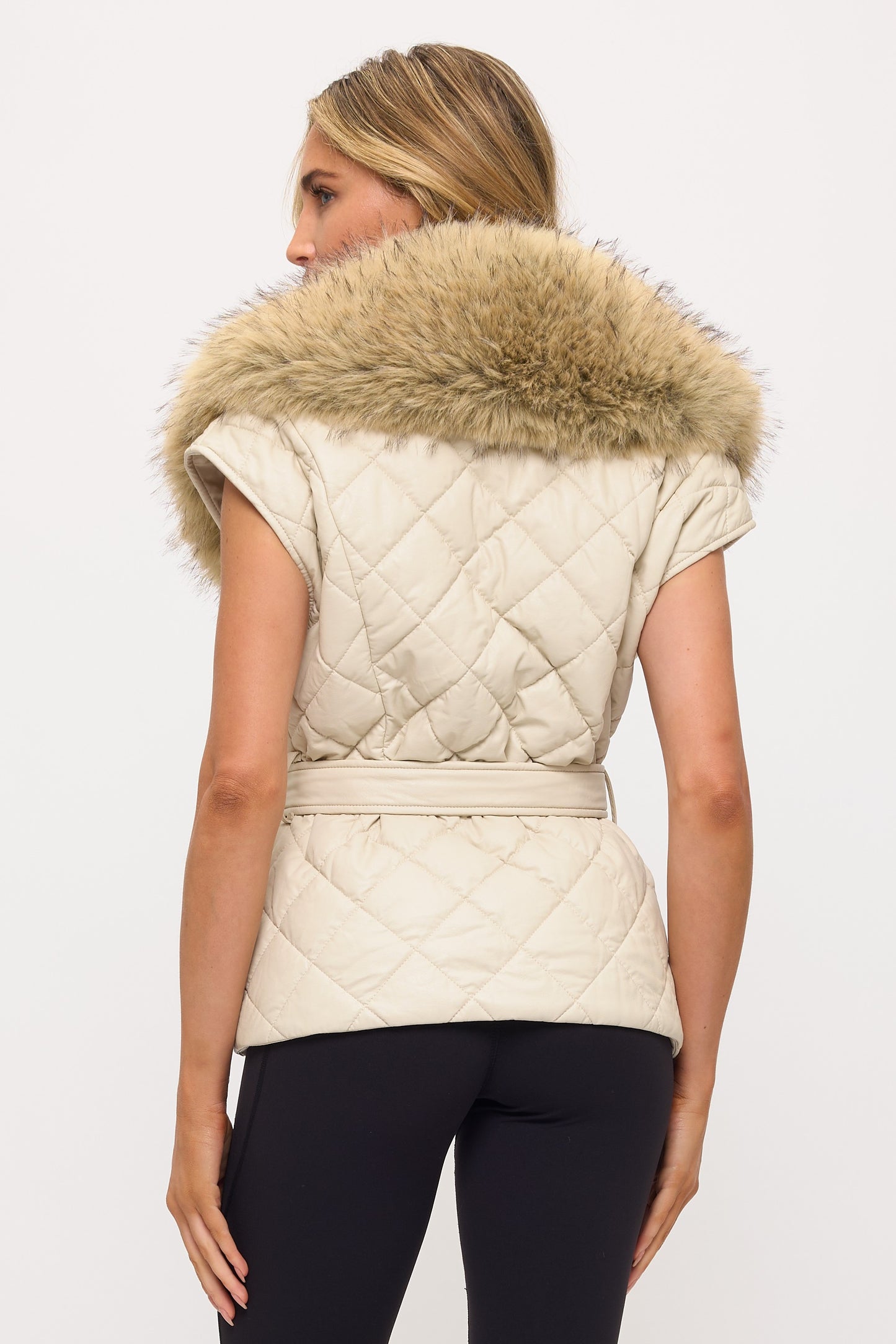 CLALP0157: Sovereign Faux Leather Quilted Vest