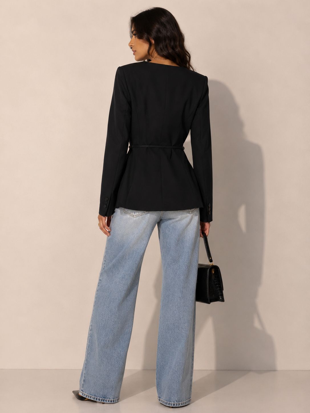 BL0205: The Autumn Muse Tie-Waist Blazer