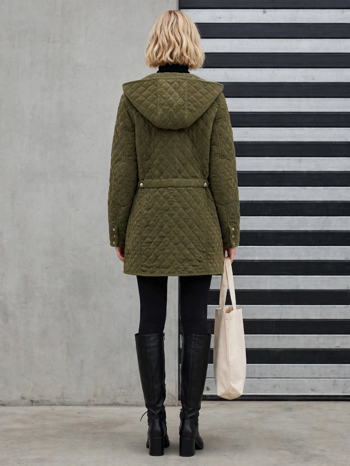 CLACJ0144 - Quilted Corduroy Luxe Parka