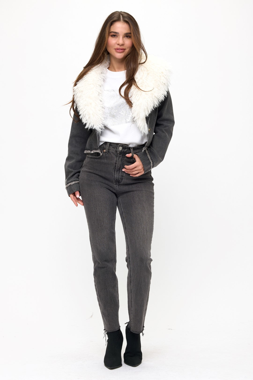 CLADJ0033: Dakota Frost Denim Jacket