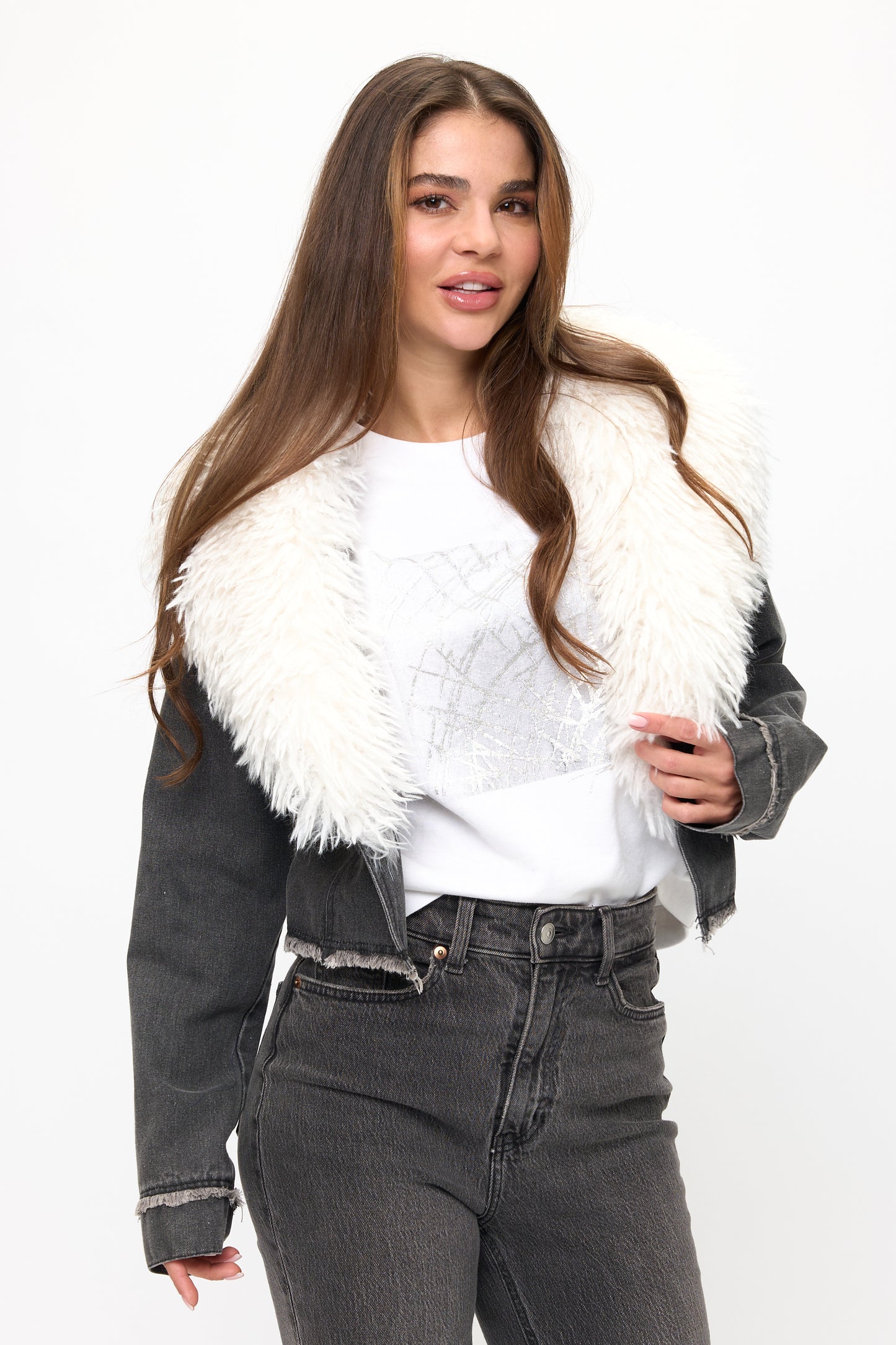 CLADJ0033: Dakota Frost Denim Jacket