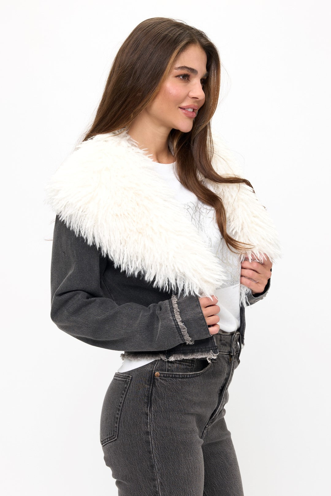 CLADJ0033: Dakota Frost Denim Jacket