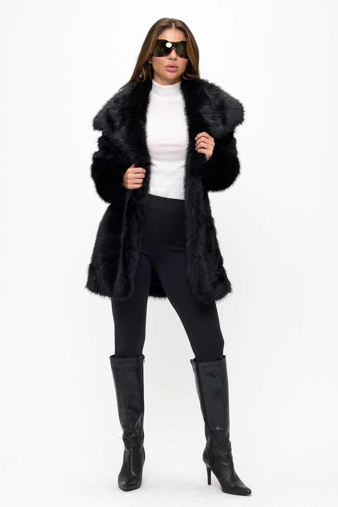 CLAFC0063: Luxe Cloud Oversized Faux Fur Coat