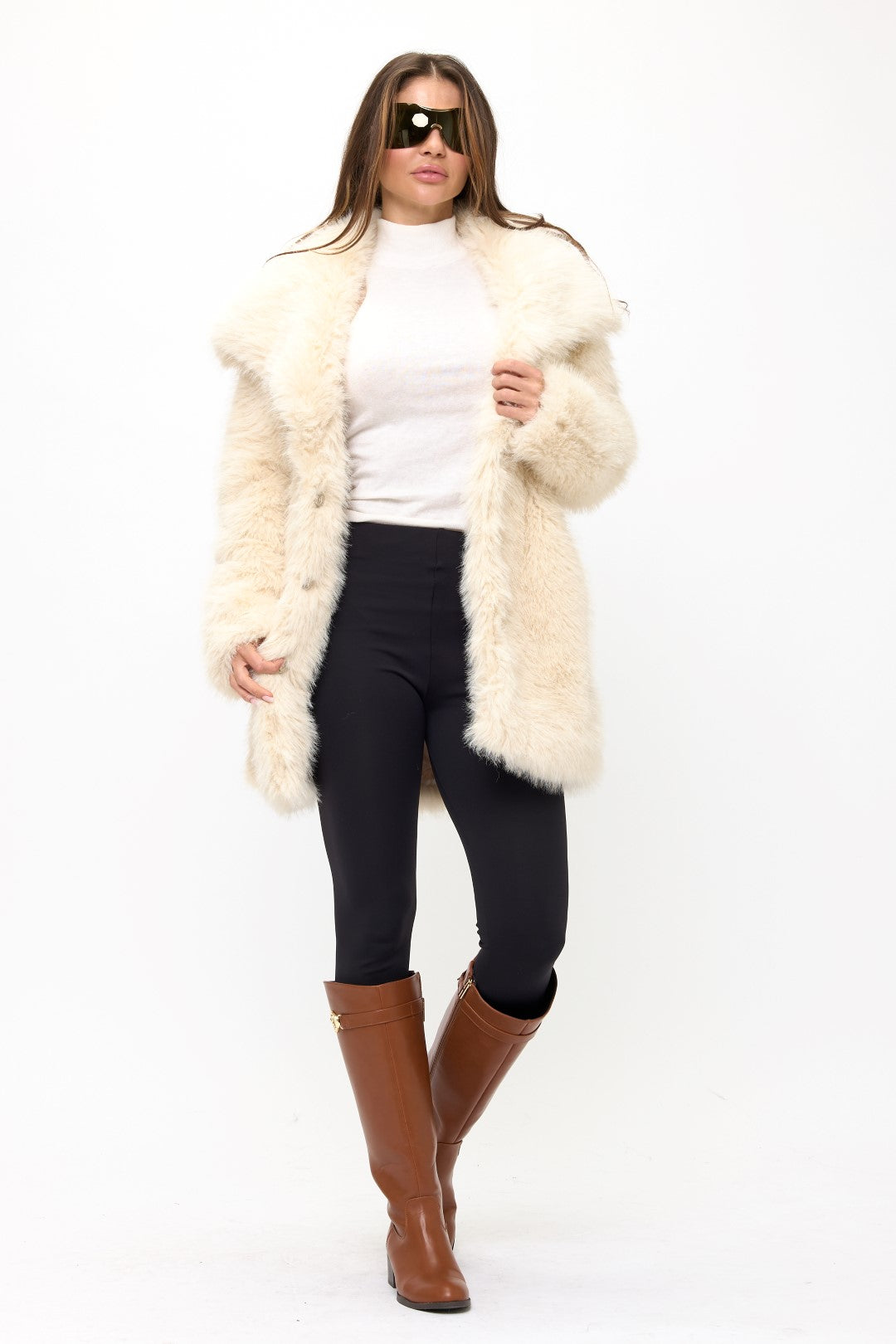 CLAFC0063: Luxe Cloud Oversized Faux Fur Coat