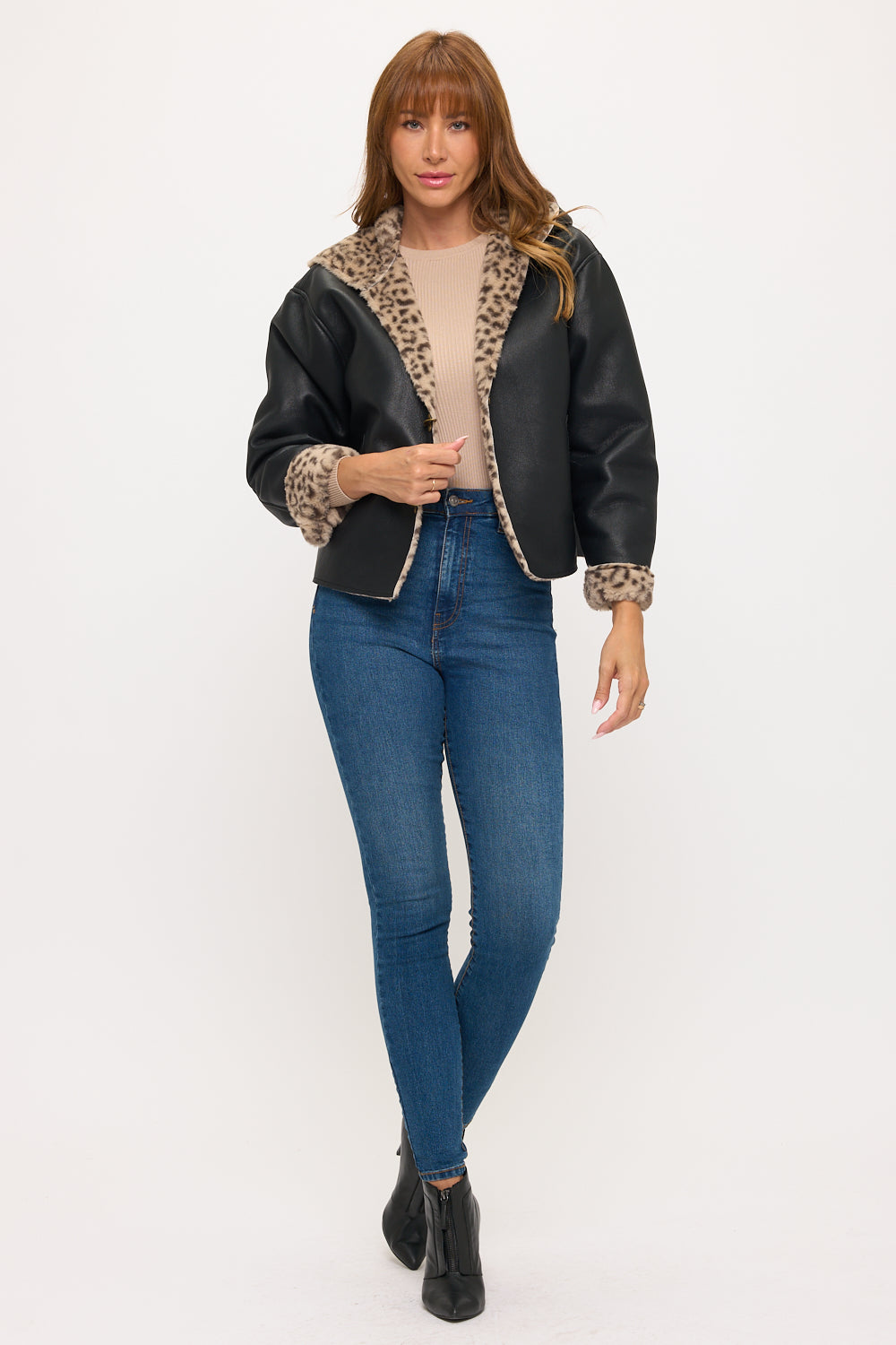 CLALJ0055: Luxe Leopard Toggle Jacket