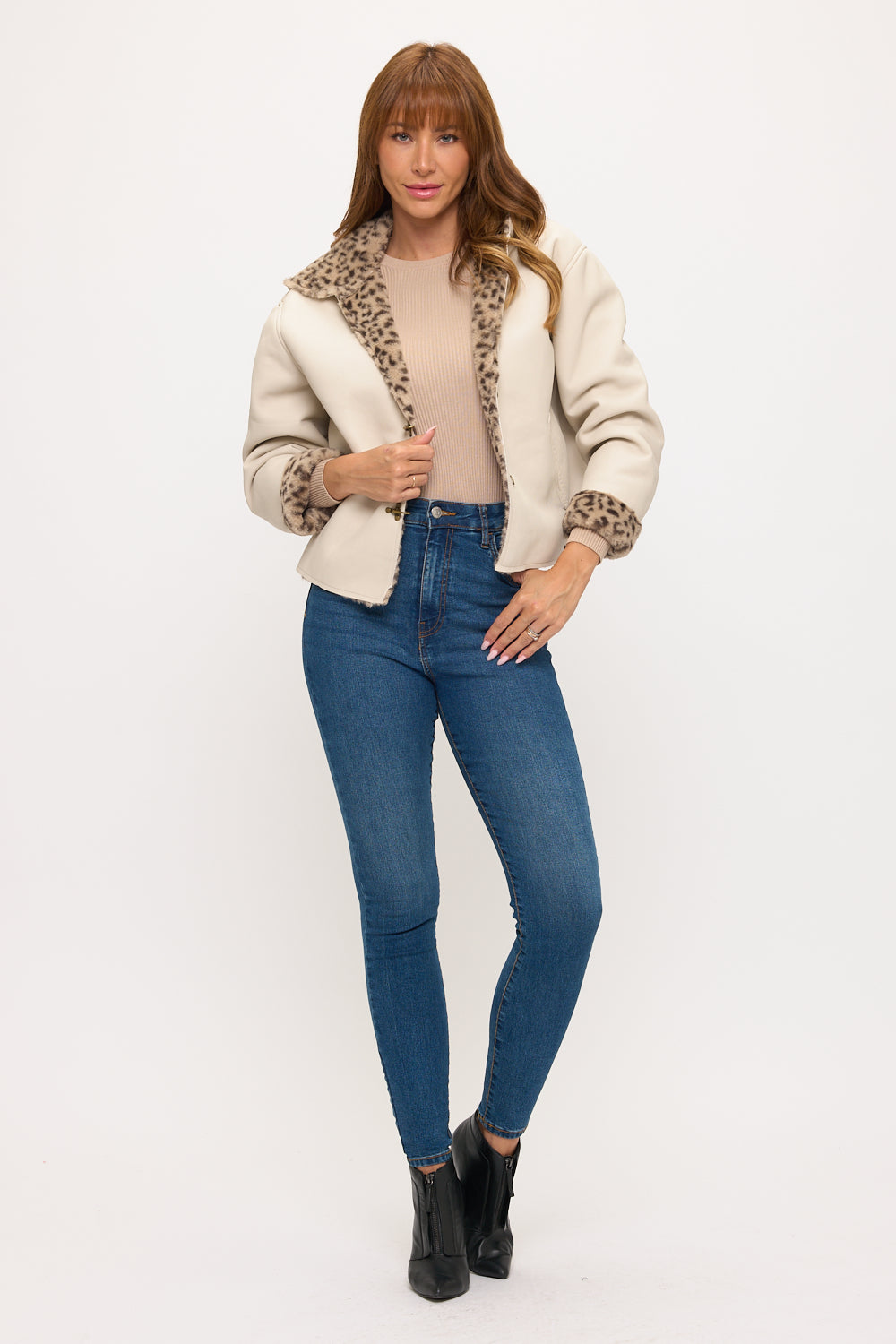 CLALJ0055: Luxe Leopard Toggle Jacket