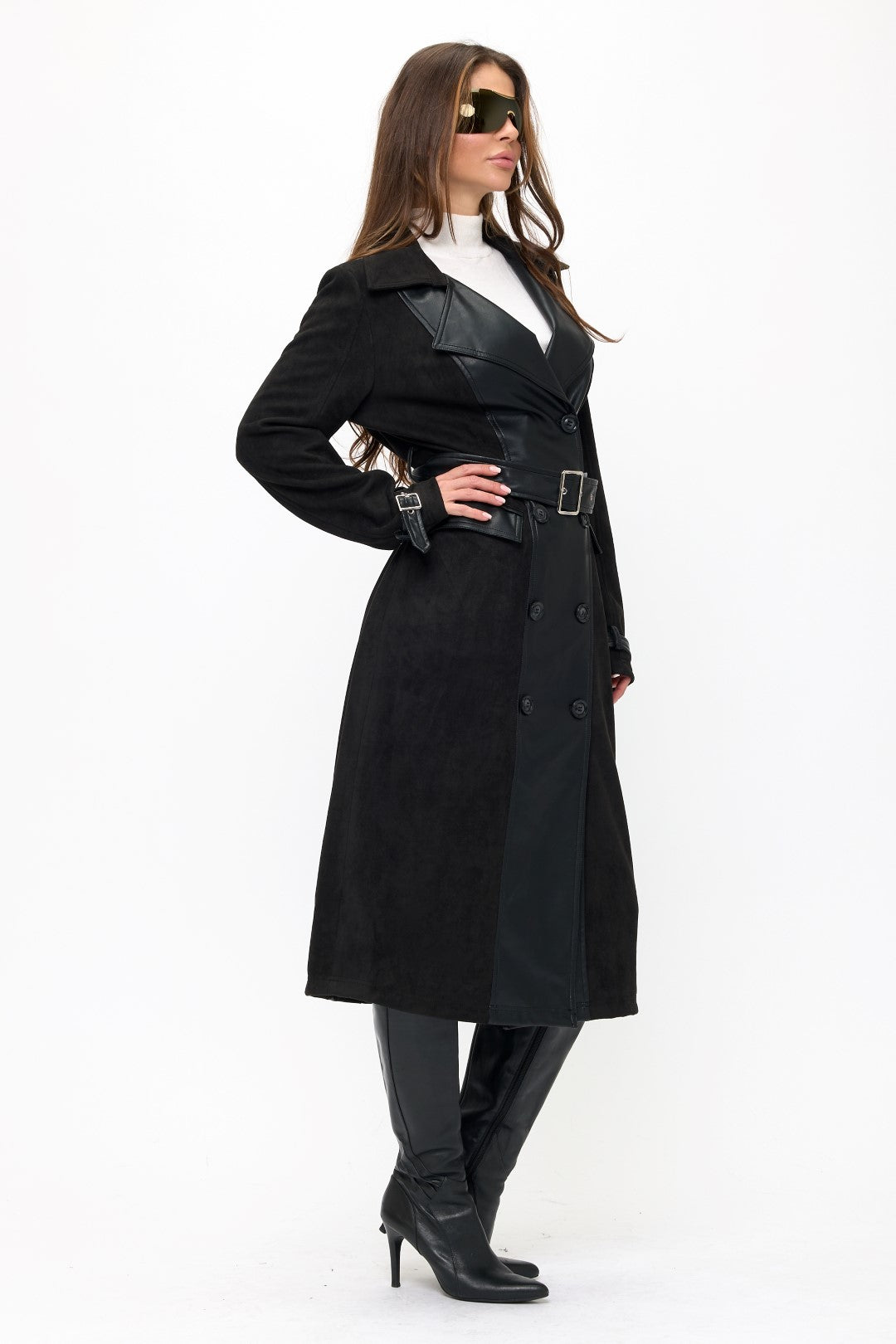 CLALT0086: Timeless Double-Breasted Belted Trench Coat