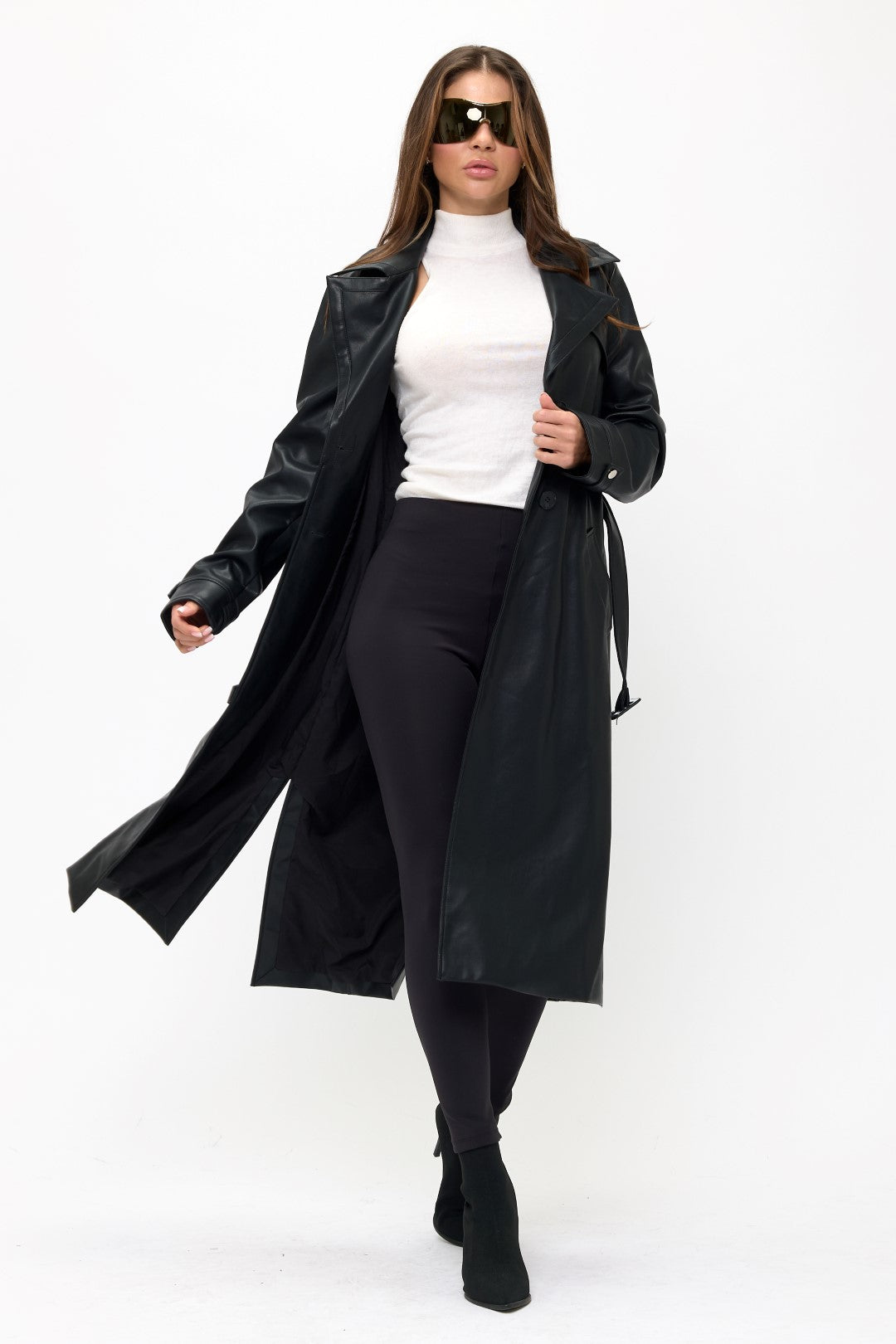 CLALT0086: Timeless Double-Breasted Belted Trench Coat
