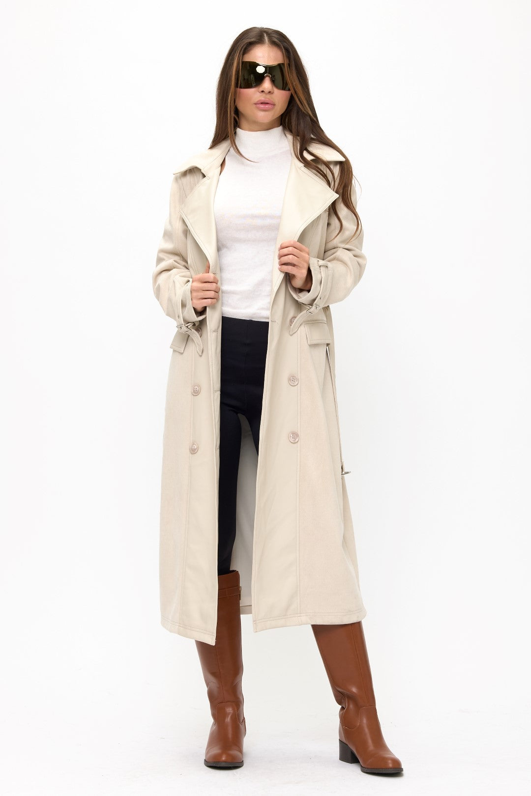 CLALT0086: Timeless Double-Breasted Belted Trench Coat