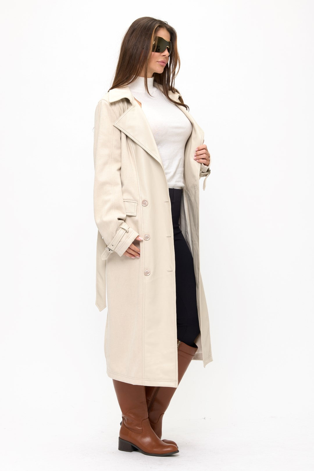 CLALT0086: Timeless Double-Breasted Belted Trench Coat