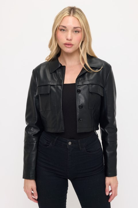 CLATJ0005: The Reese Cropped Utility Jacket