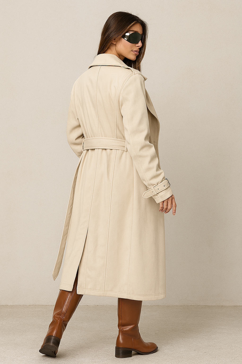 CLALT0086: Timeless Double-Breasted Belted Trench Coat
