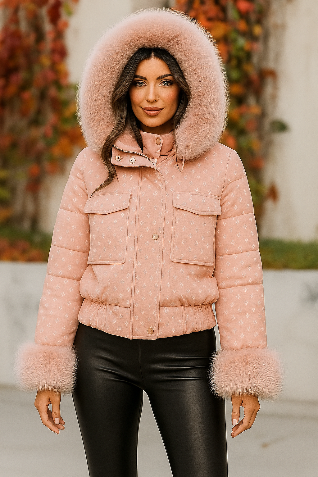 CLATJ0052: The Starlight Sequin Bomber with Faux Fur Collar