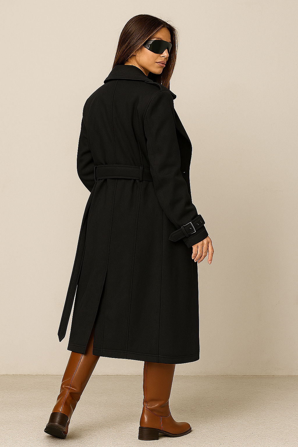 CLALT0086: Timeless Double-Breasted Belted Trench Coat