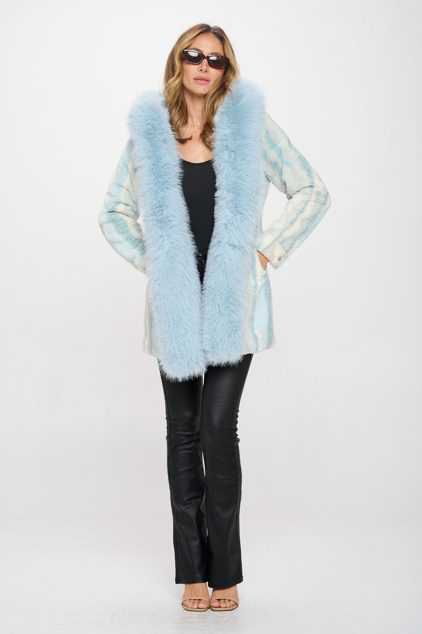 FB517R1: Frost Queen Vegan Fur Coat