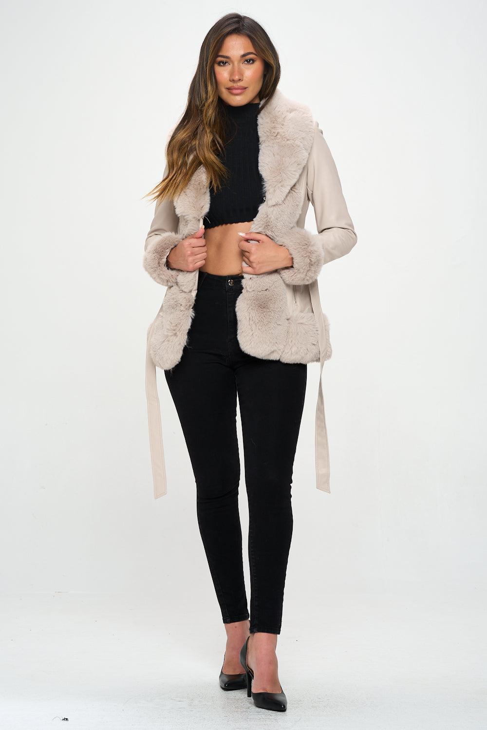 L201F2: Chateau Plush Belted Jacket (OPEN PACK)