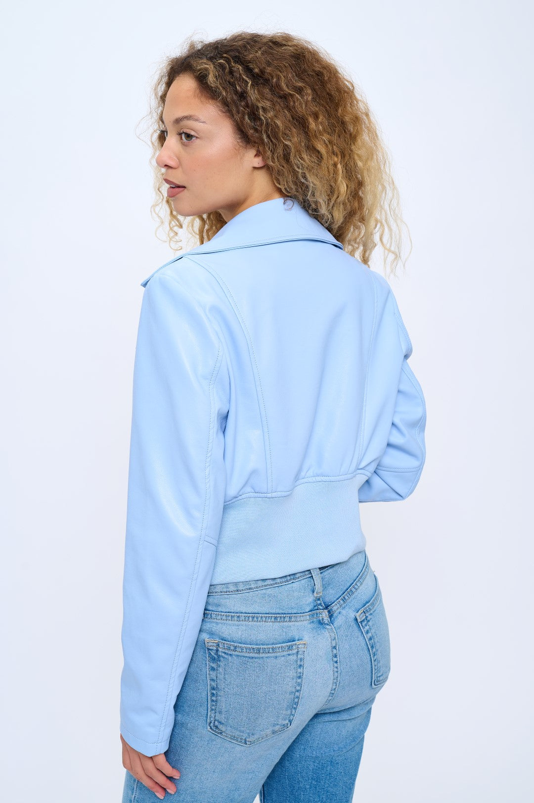 Skylight Vegan Cropped Moto Jacket