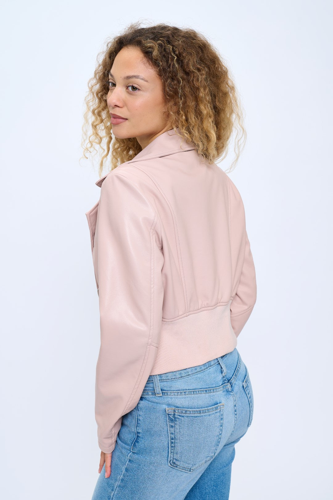 Skylight Vegan Cropped Moto Jacket