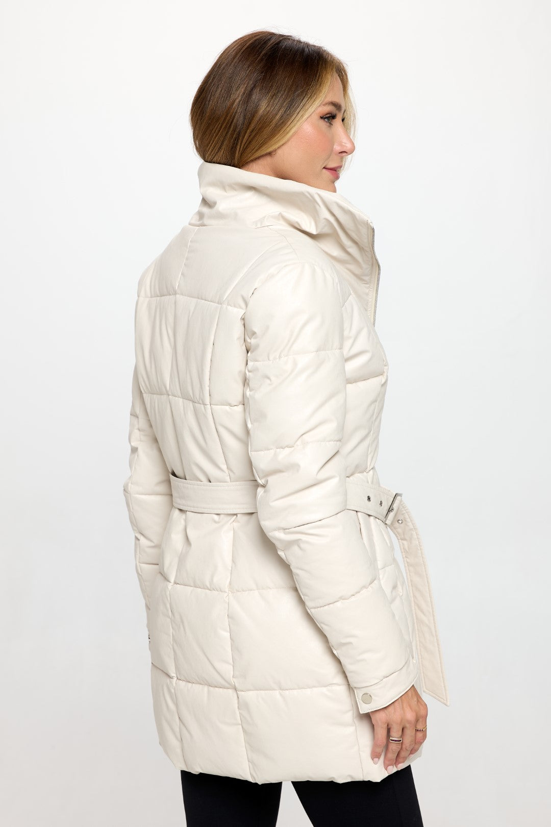 Q226L1: Onyx Quilted Puffer Coat