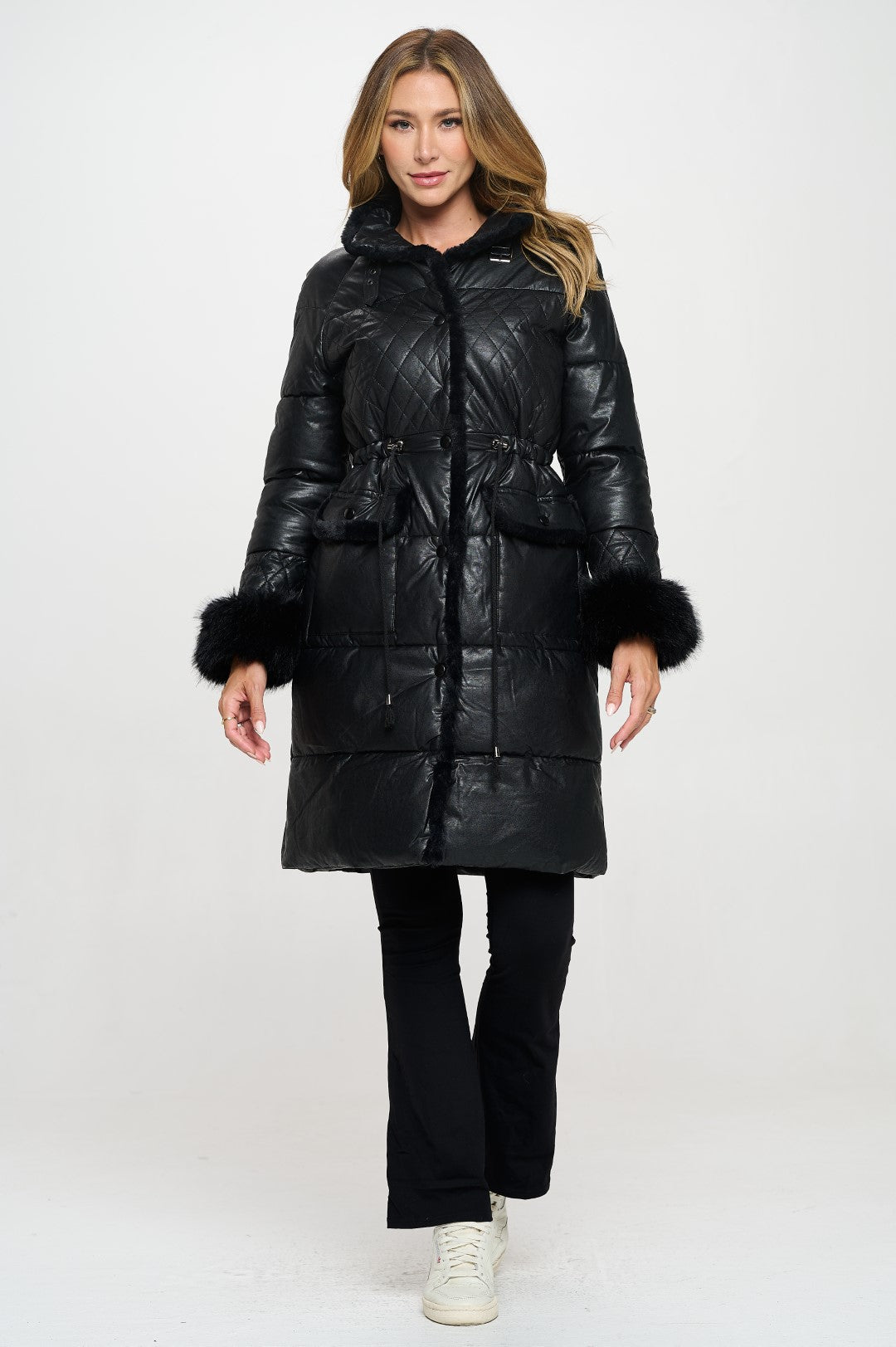 Q452L1: Chalet Chic Faux Fur Trim Quilted Puffer (OPEN PACK)