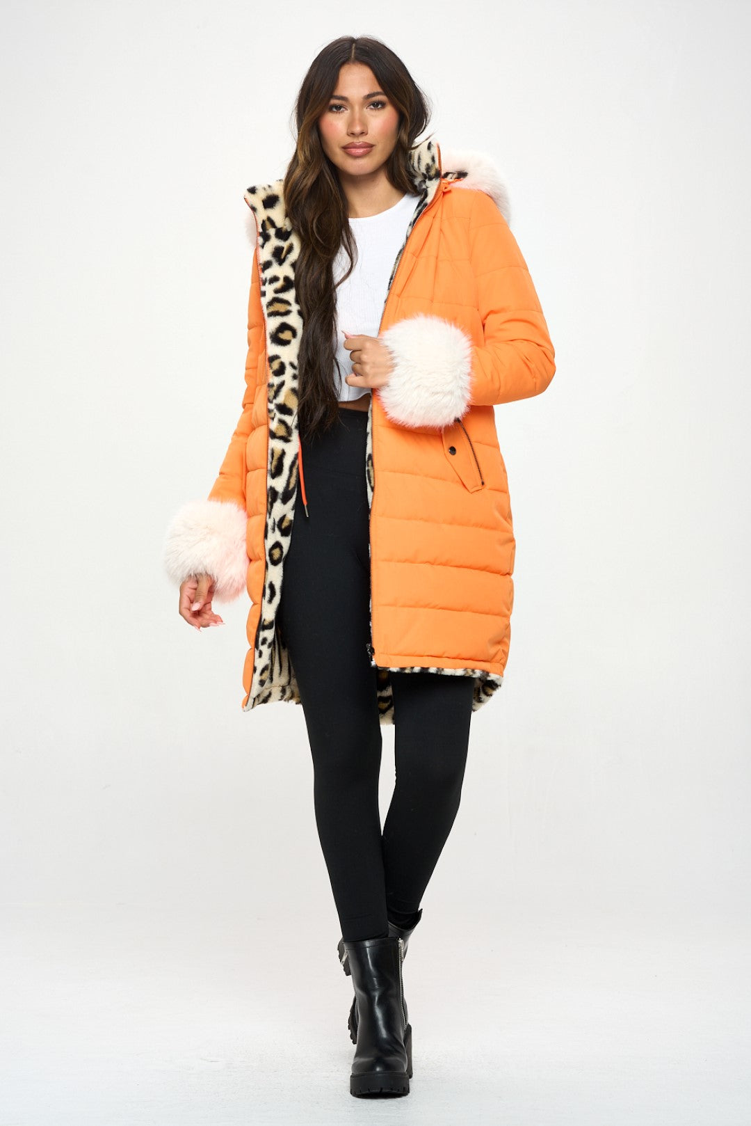 QB253L1: Celeste Faux Fur-Trim Puffer