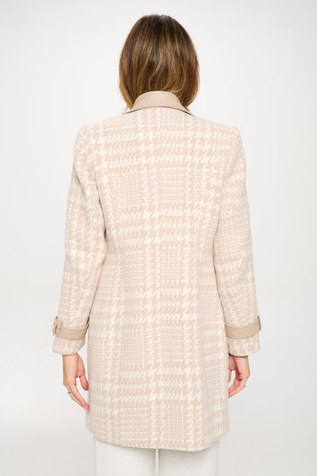 Oat Opulence Vegan Houndstooth Coat