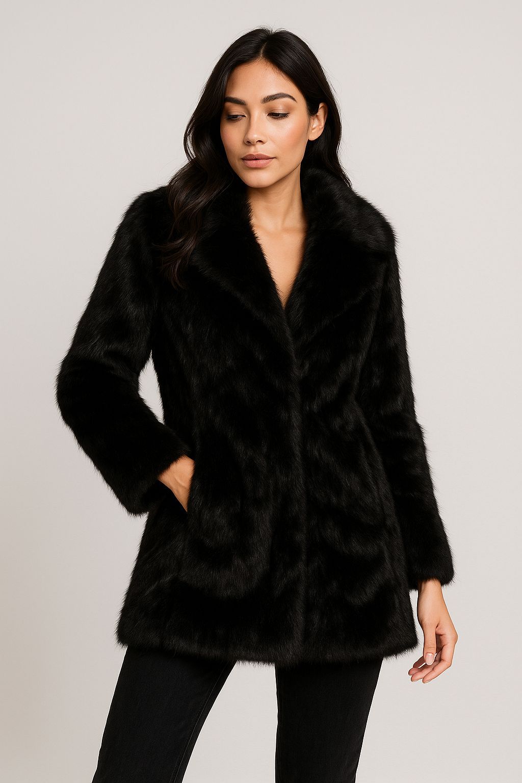 CLAFC0063: Luxe Cloud Oversized Faux Fur Coat
