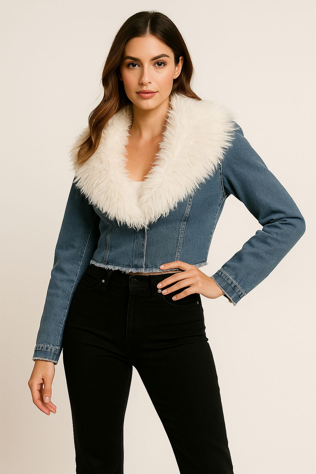 CLADJ0033: Dakota Frost Denim Jacket