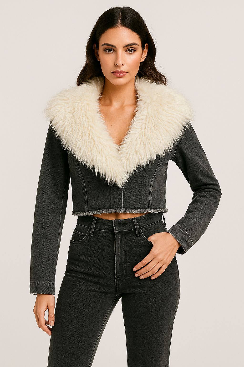 CLADJ0033: Dakota Frost Denim Jacket