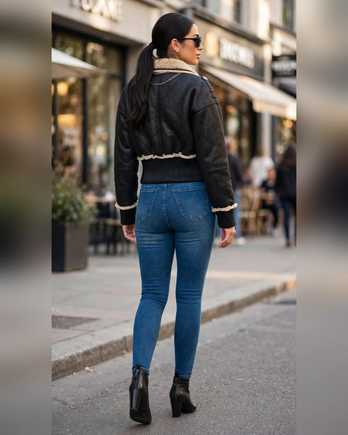 2024655 - Aspen Luxe Cropped Shearling Aviator Jacket