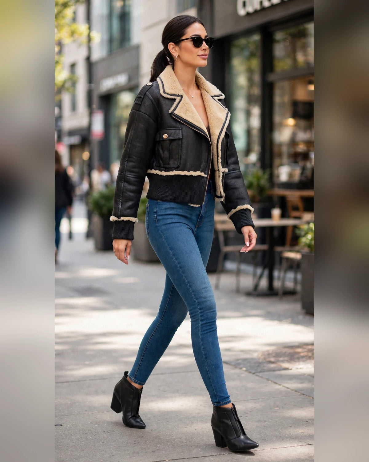 2024655 - Aspen Luxe Cropped Shearling Aviator Jacket