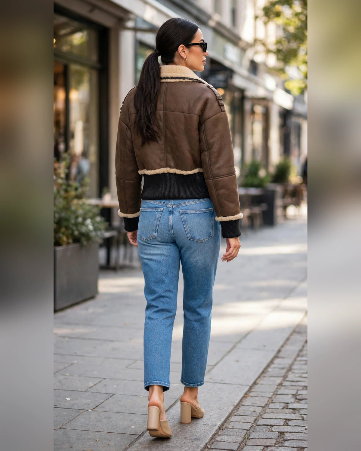 2024655 - Aspen Luxe Cropped Shearling Aviator Jacket