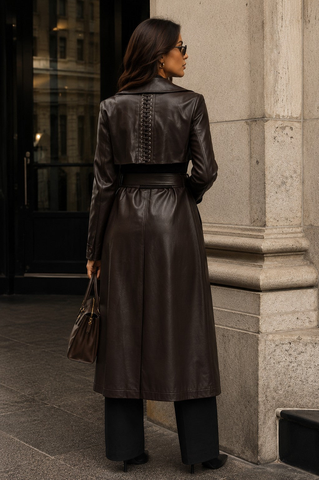 CLALT0046: Neo Luxe Leather Trench