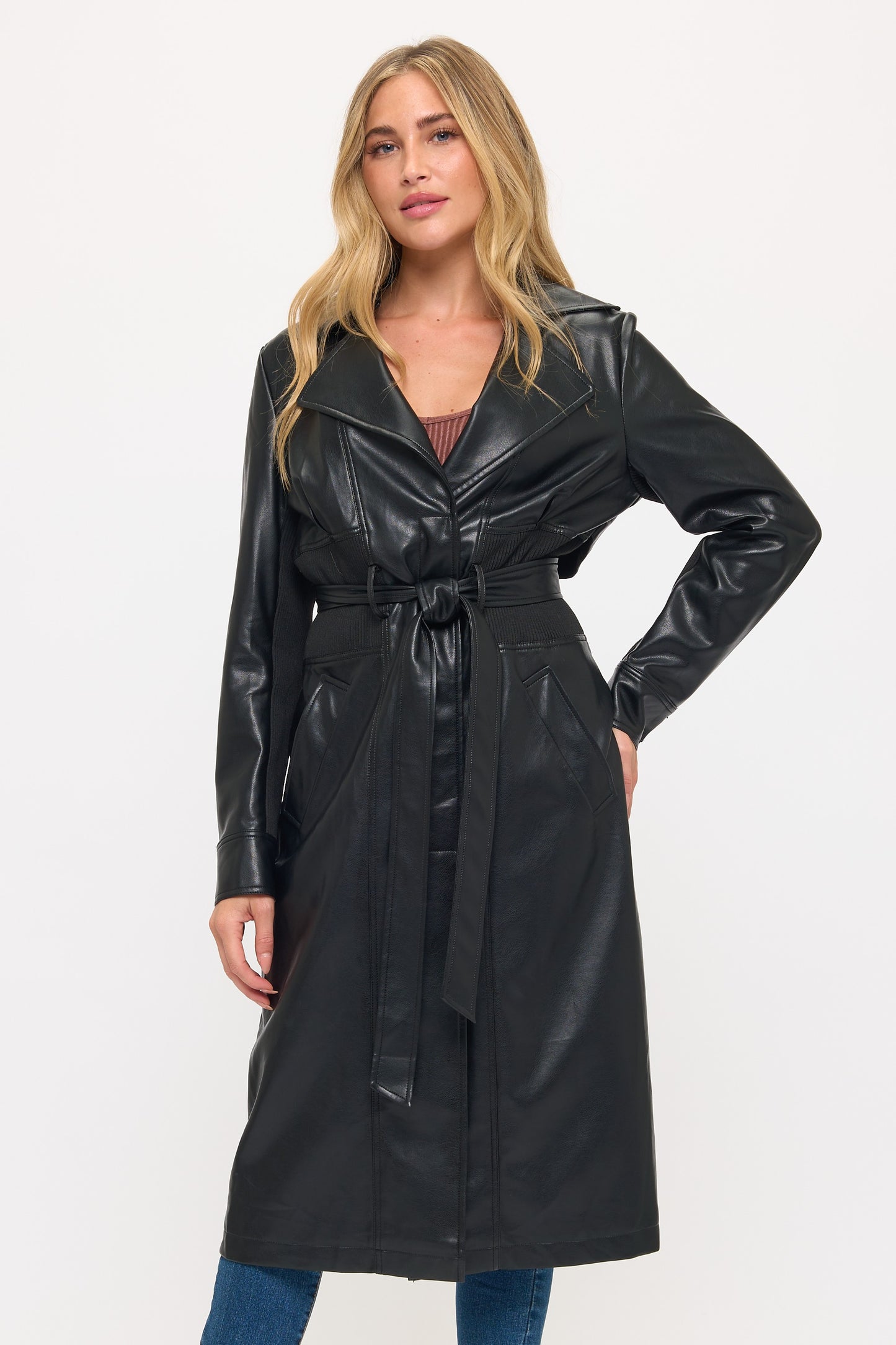CLALT0046: Neo Luxe Leather Trench