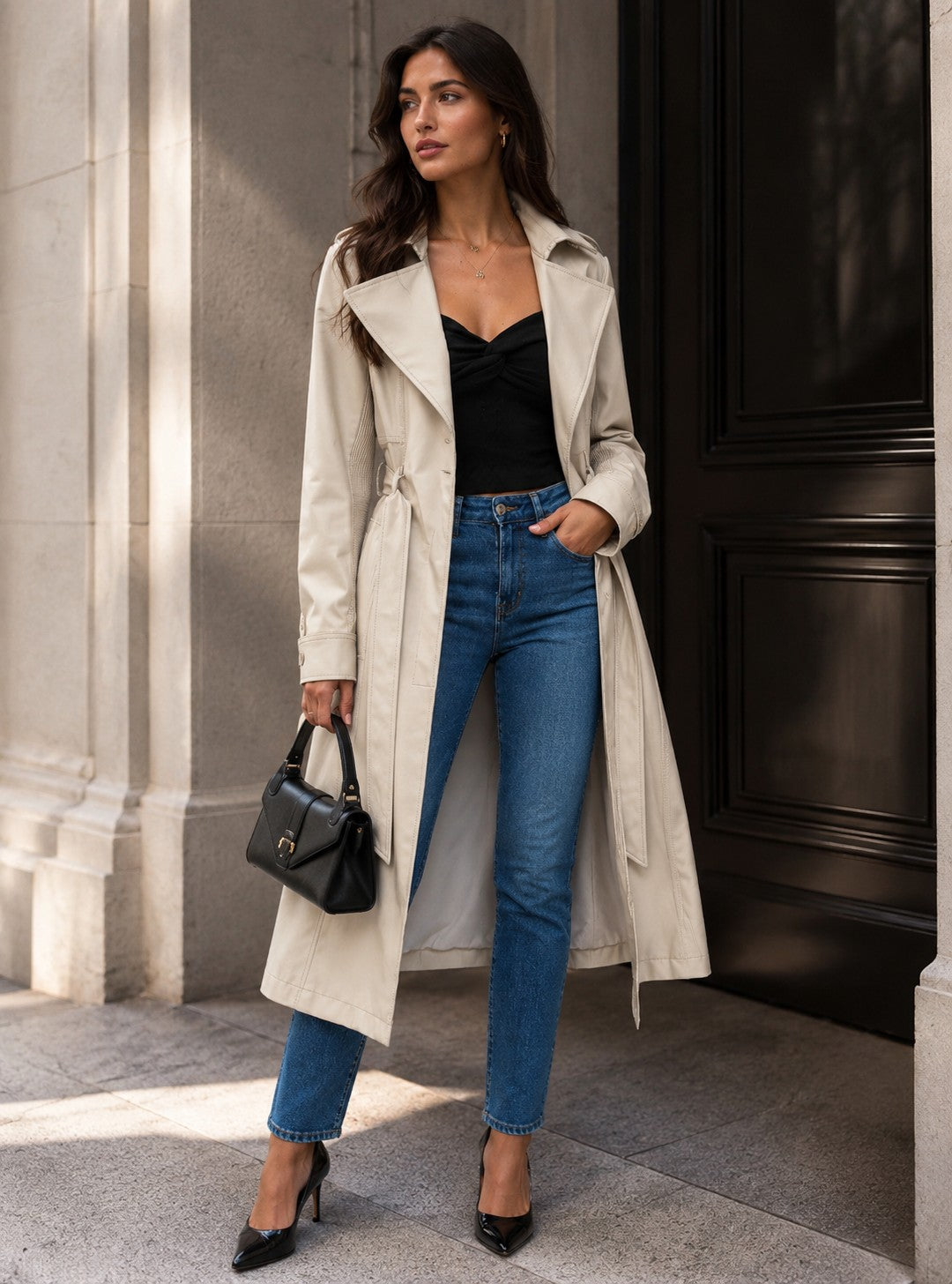 CLALT0046: Neo Luxe Leather Trench