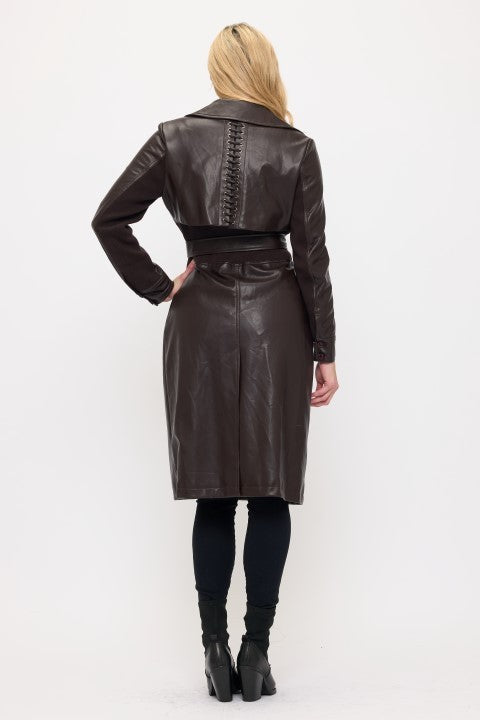 CLALT0046: Neo Luxe Leather Trench