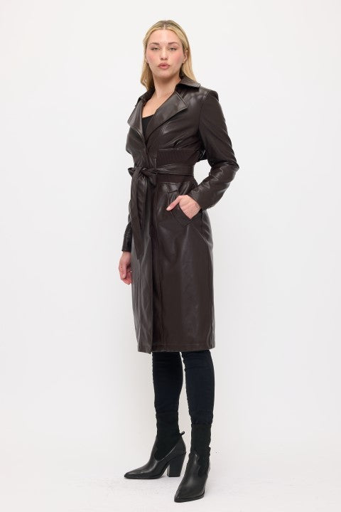 CLALT0046: Neo Luxe Leather Trench