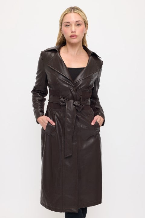 CLALT0046: Neo Luxe Leather Trench