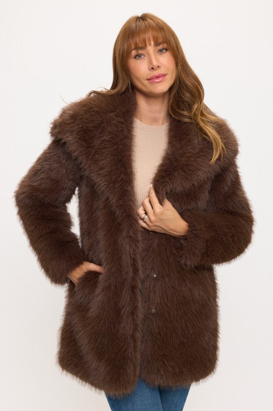 CLAFC0063: Luxe Cloud Oversized Faux Fur Coat