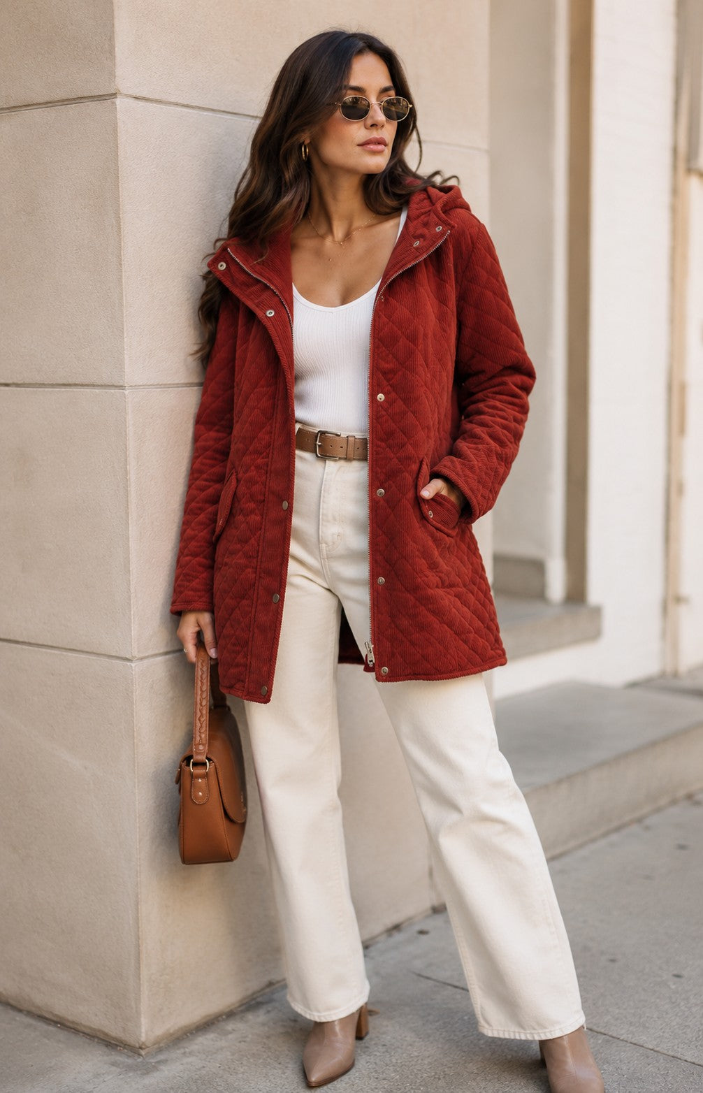 CLACJ0144: Quilted Corduroy Luxe Parka