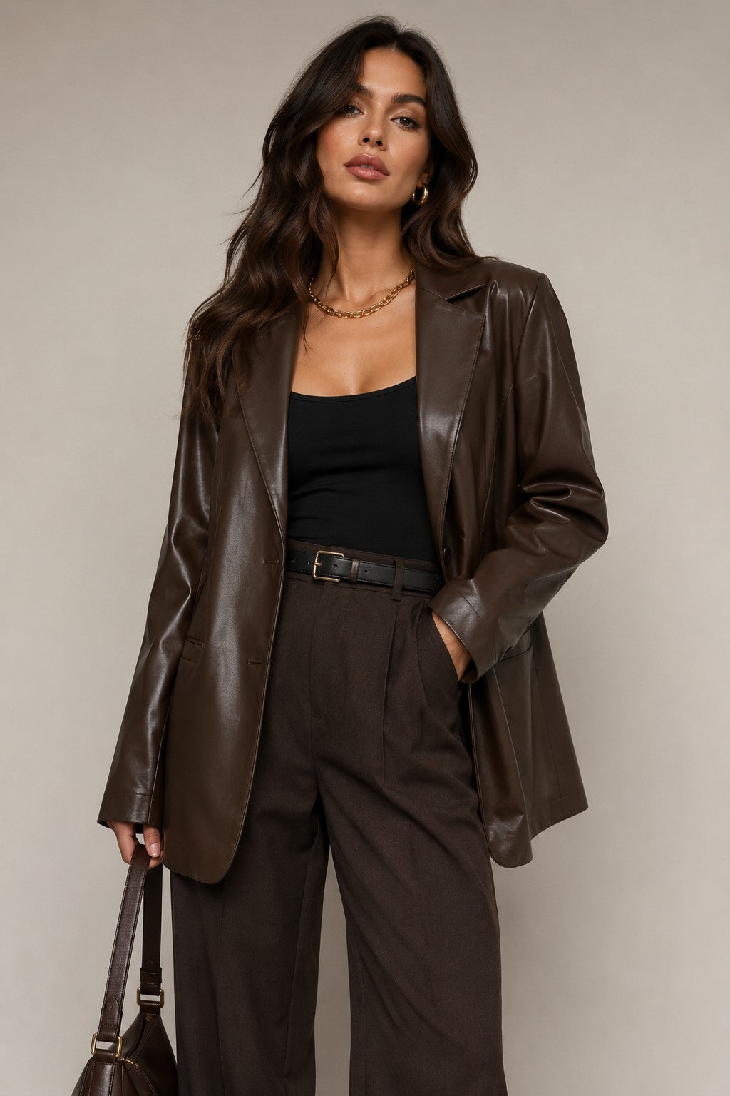 CLALJ0123: The Boardroom Rebel Leather Blazer
