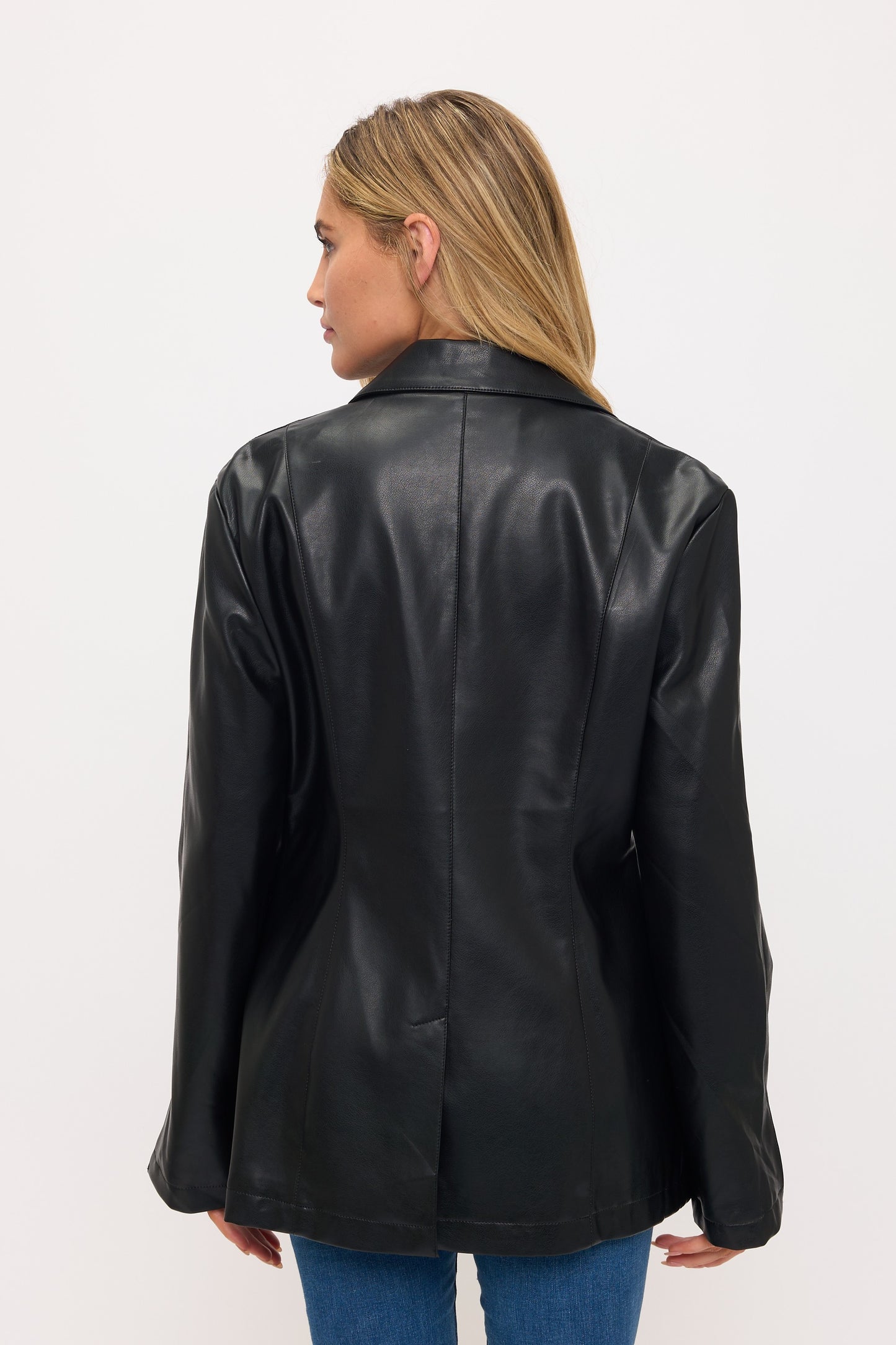 CLALJ0123: The Boardroom Rebel Leather Blazer