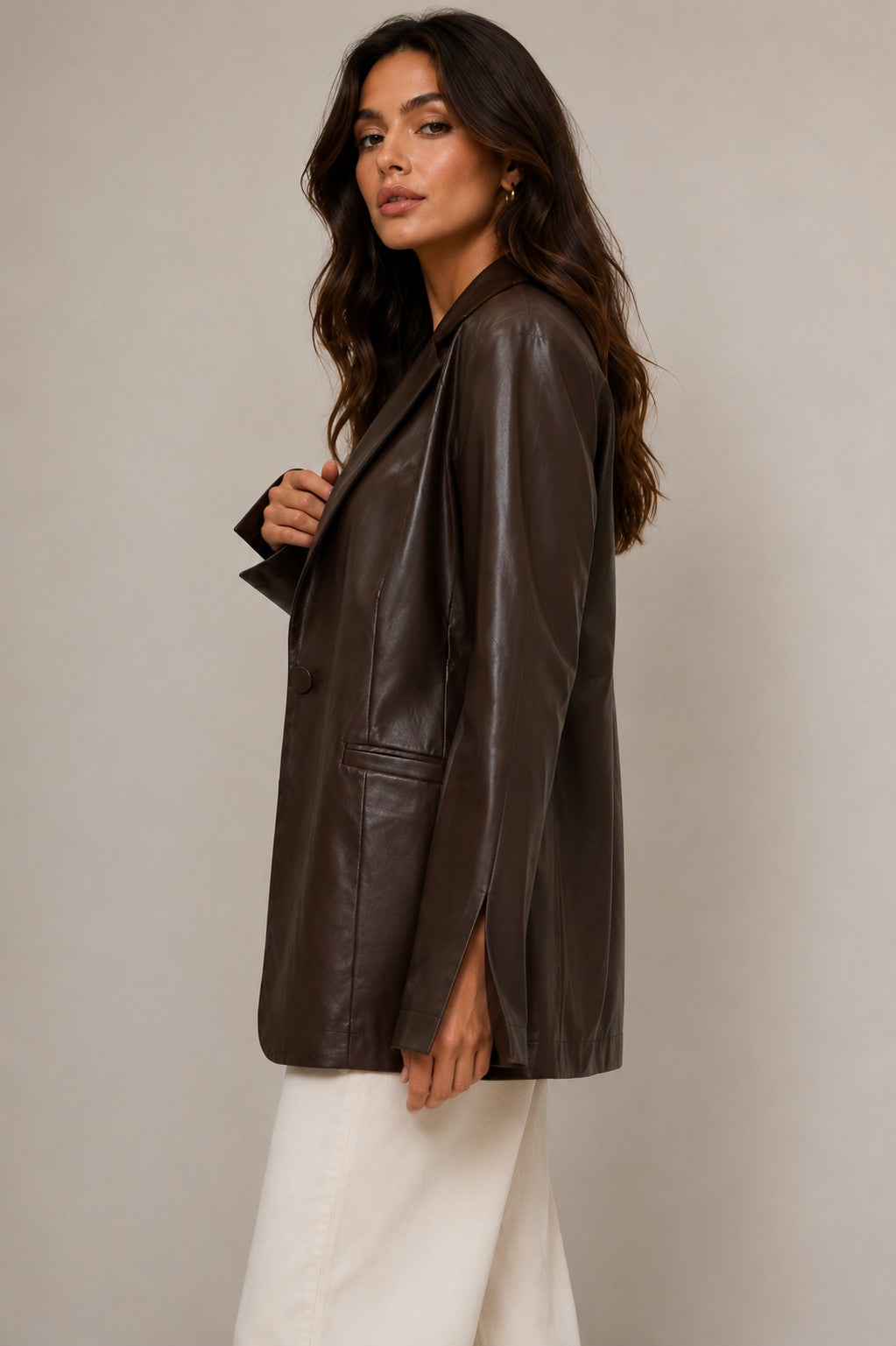 CLALJ0123: The Boardroom Rebel Leather Blazer