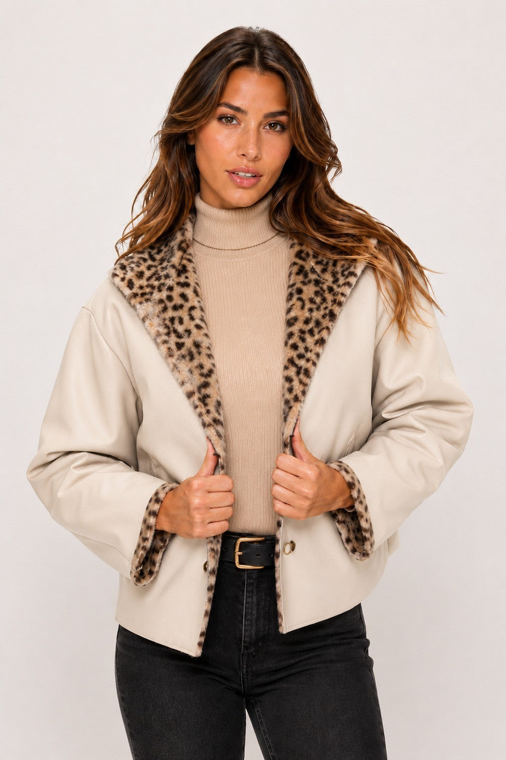 CLALJ0055: Luxe Leopard Toggle Jacket