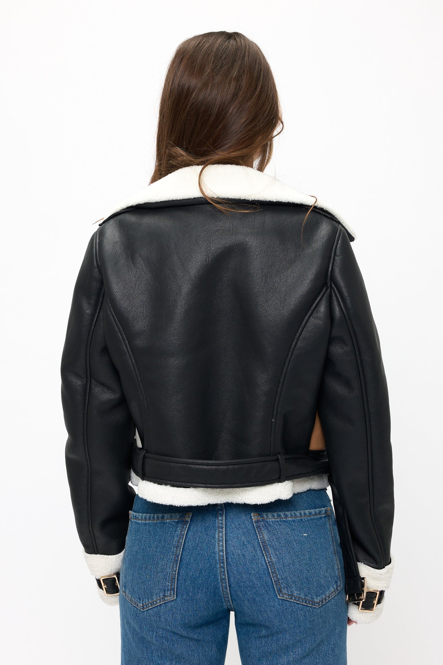 CLALJ0048: Contrast Edge Fur Bomber