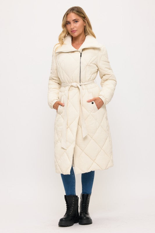 CLANP0057: Velocity Mixed Media Long Coat